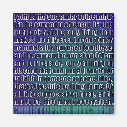 Chris Hitchens理性の降伏(ブルース)マグネット マグネット (正面)