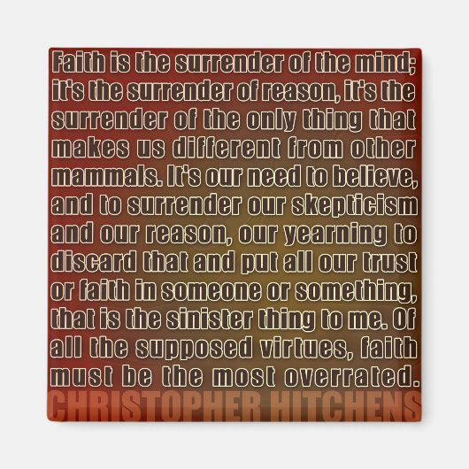 Chris Hitchens理由（赤）磁石の降伏 マグネット (正面)