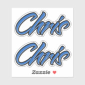 Chris Name blue Aufkleber Sticker Stickerset シール (シート)
