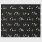 Chris Vorname Name edles Geschenkpapier Papier ラッピングペーパー (フラット)