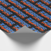 Chris Vorname Name Graffiti blue orange ラッピングペーパー (角)