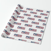 Chris Vorname Name USA US Geschenkpapier Papier ラッピングペーパー (アンロールド)