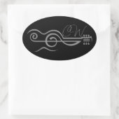 Chris Woodward Treble Guitarロゴシール 楕円形シール (バッグ)