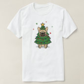 Chrismas french bulldog tshirt tシャツ (デザイン正面)