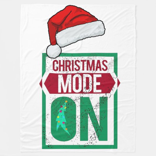 chrismas mode on in u Fleece Blanket フリースブランケット (正面)