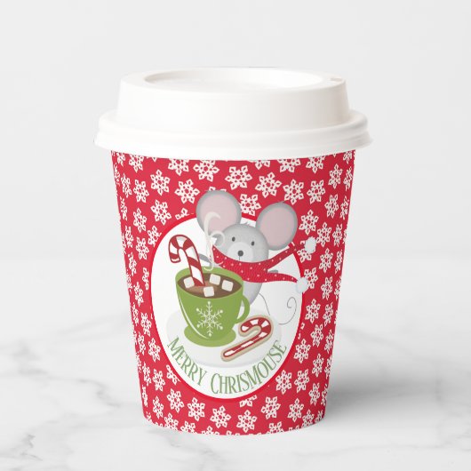ChrisMouse Snow Flakes Paper cup 紙コップ (正面)
