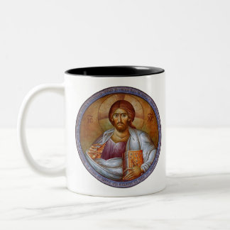 Christ Blessing ツートーンマグカップ