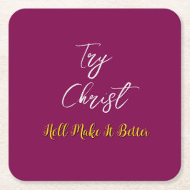 Christ Burgundyを試す スクエアペーパーコースター