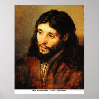 Christ by Harmensz Van Rijn Rembrandt ポスター