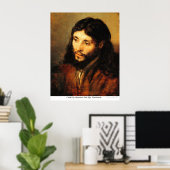 Christ by Harmensz Van Rijn Rembrandt ポスター (ホームオフィス)