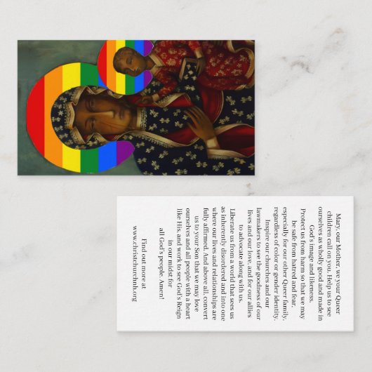 Christ Church Rainbow Madonna Card 名刺 (正面/裏面)