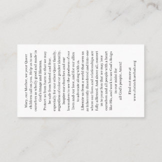 Christ Church Rainbow Madonna Card 名刺