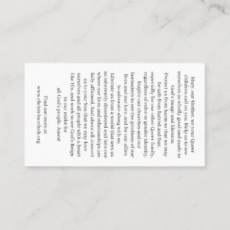 Christ Church Rainbow Madonna Card 名刺