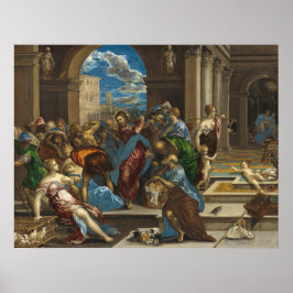 Christ Cleaning - El Greco, Greekファインアートポスター ポスター