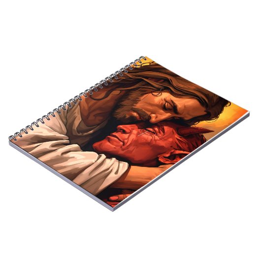 Christ Comforting Lucifer Notebook ノートブック (左側)