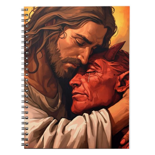 Christ Comforting Lucifer Notebook ノートブック (正面)