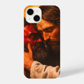 Christ Embracing Lucifer iPhoneケース (裏面)