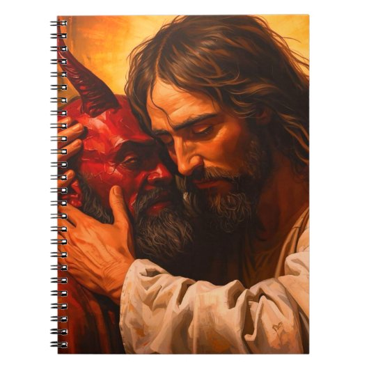 Christ Embracing Lucifer Notebook ノートブック (正面)