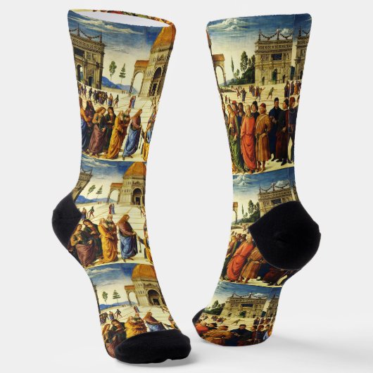 Christ Giving the Keys to Saint Peter ソックス (傾斜あり)