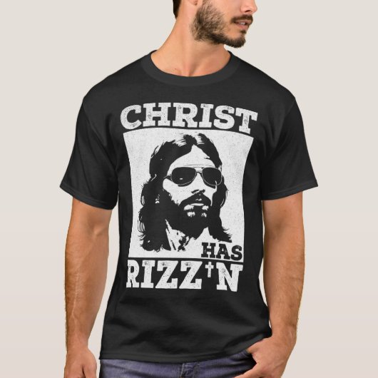 Christ has Rizz n Risen Cool Jesus Charisma Game H Tシャツ (正面)