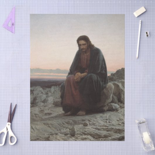Christ in the Desert by Ivan Kramskoy  薄葉紙 (クラフト)
