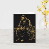 Christ in the Desert Jesus Prayer Christian Faiths カード (黄色い花)