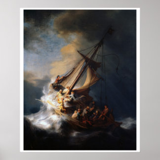 Christ in the Storm Vintage Art Print Poster ポスター