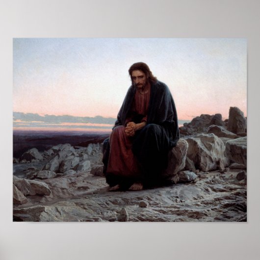 Christ in the Wilderness, Ivan Kramskoi ポスター (正面)