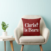 Christ Is Born Christmas Typography クッション (椅子)