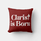 Christ Is Born Christmas Typography クッション (正面)