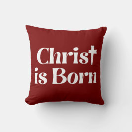 Christ Is Born Christmas Typography クッション