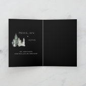 Christ is Born White Nativity Black Christmas II シーズンカード (内部)