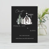 Christ is Born White Nativity Black Christmas III シーズンカード (スタンド正面)
