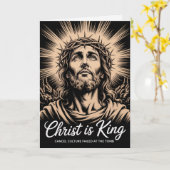 Christ Is King 墓の前でキャンセルカルチャーは失敗  カード (黄色い花)