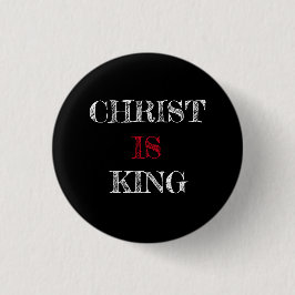 Christ IS King 黒 白 赤 ピンバッジ
