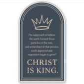 Christ Is King Crown | Christian Earth Creation シール (正面)