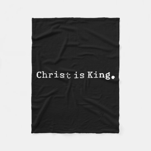 Christ Is King Jesus Catholic Christian Christiani フリースブランケット (正面)
