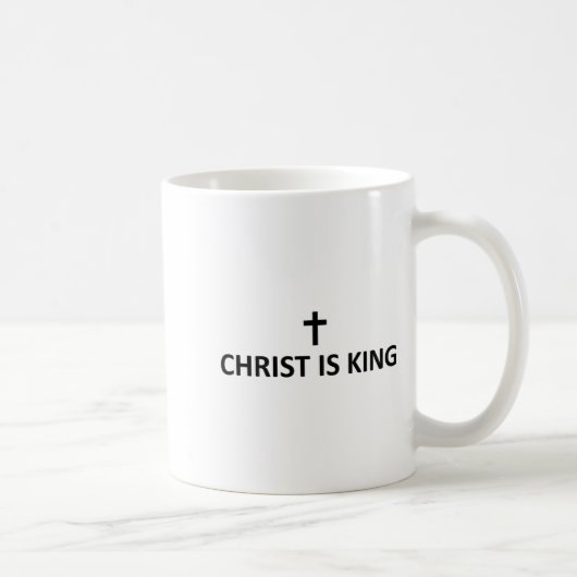 Christ Is King Subtle Minimal Christian Faith Reli コーヒーマグカップ (右)