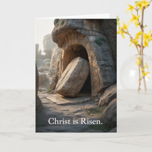 Christ Is Risen Easter Bulk Church Greeting Cards カード (黄色い花)
