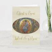 Christ is Risen Pantocrator Orthodox Pascha Easter カード (正面)