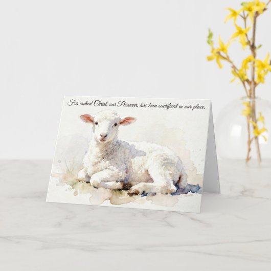 Christ Our Passover: Christian Passover card カード (黄色い花)
