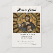 Christ Pantocrator Byzantine Funeral Prayer Card   プレイスカード (正面)