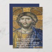 Christ Pantocrator Mosaic Iconic Religious Roman A 招待状 (正面/裏面)