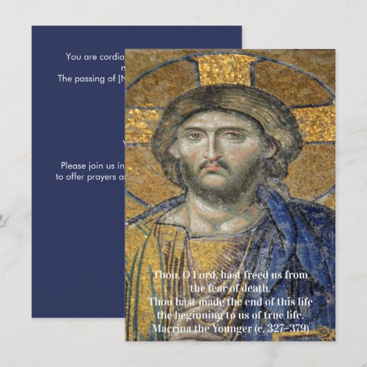 Christ Pantocrator Mosaic Iconic Religious Roman A 招待状 (正面/裏面)