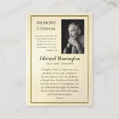 Christ Sacrificial King Memorial Prayer Card       プレイスカード (裏面)
