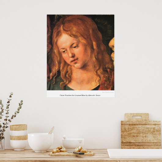 Christ Teaches the Learned Men by Albrecht Durer ポスター (キッチン)