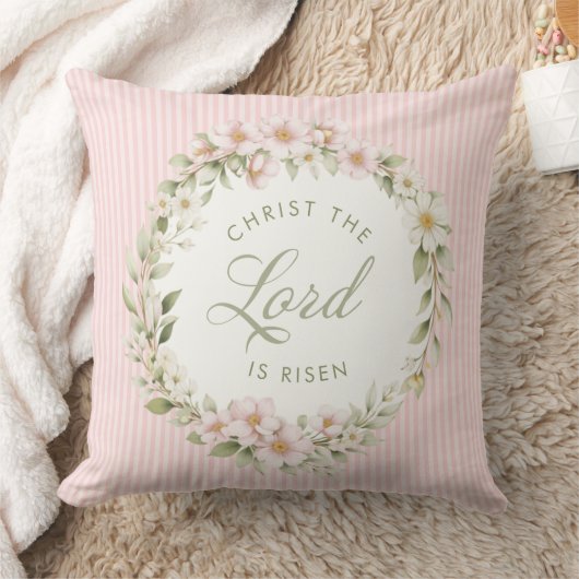Christ the Lord is Risen | Spring Wreath クッション (ブランケット)