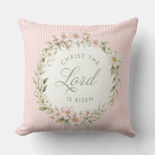 Christ the Lord is Risen | Spring Wreath クッション (正面)
