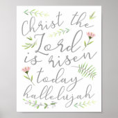 Christ the Lord is Risen Today Easter Wall Art ポスター (正面)