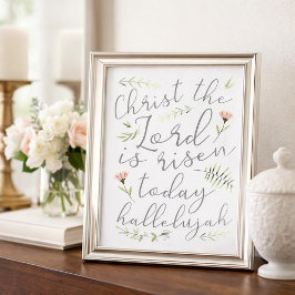 Christ the Lord is Risen Today Easter Wall Art ポスター